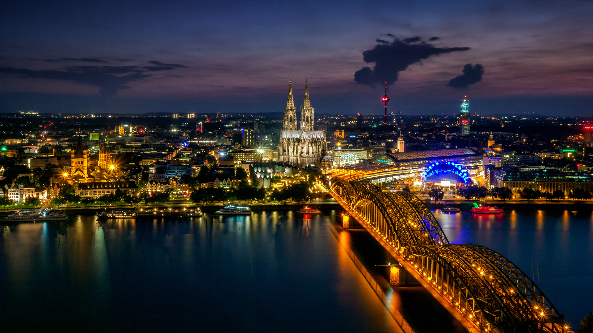 Bridge On The Rhine River Cologne Germany Europe 4k Ultra Hd Wallpaper