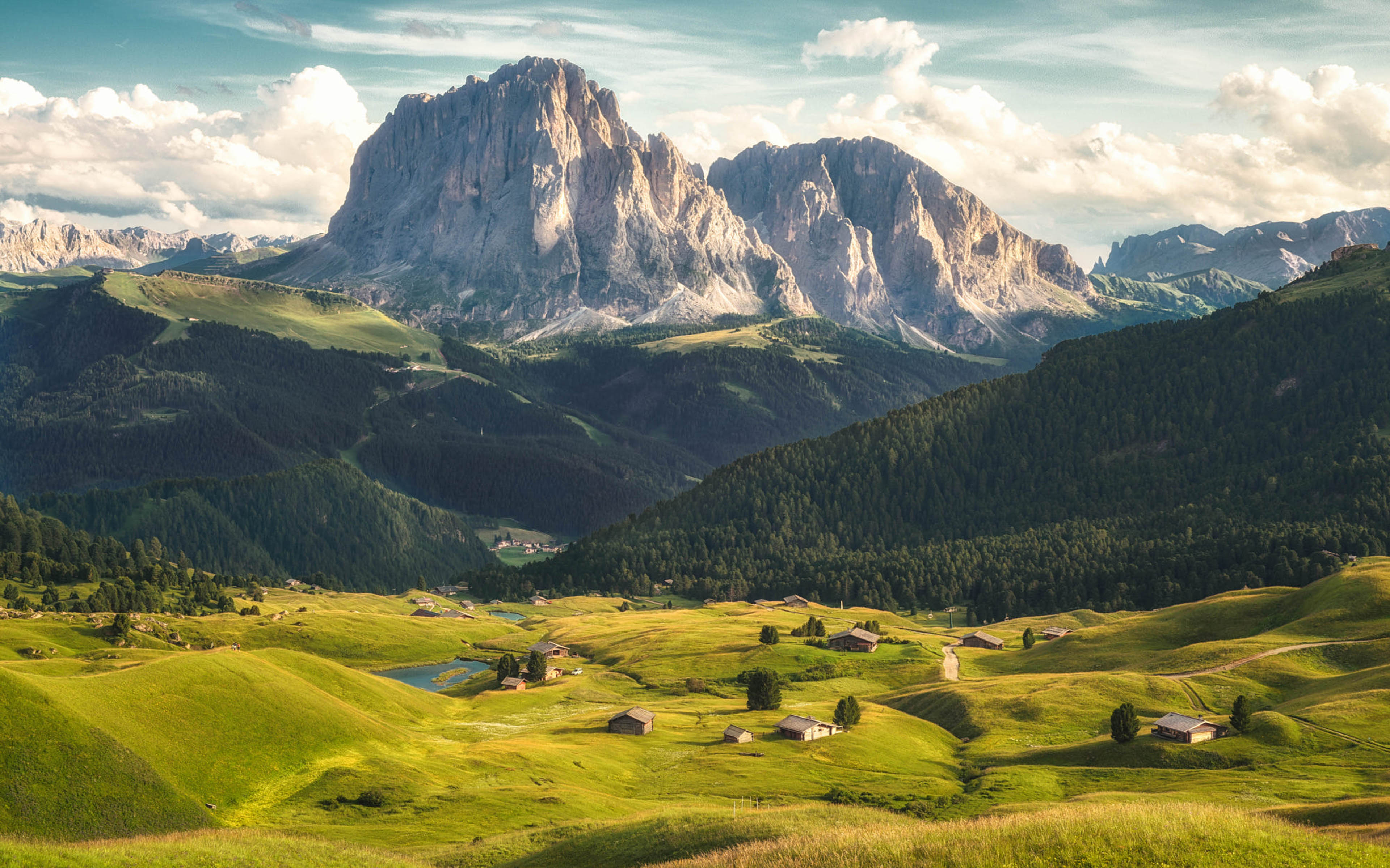 Santa Cristina Gherdëina South Tyrol Italy Nature Landscape Photography 4k  Ultra Hd Tv Wallpaper For Desktop : 