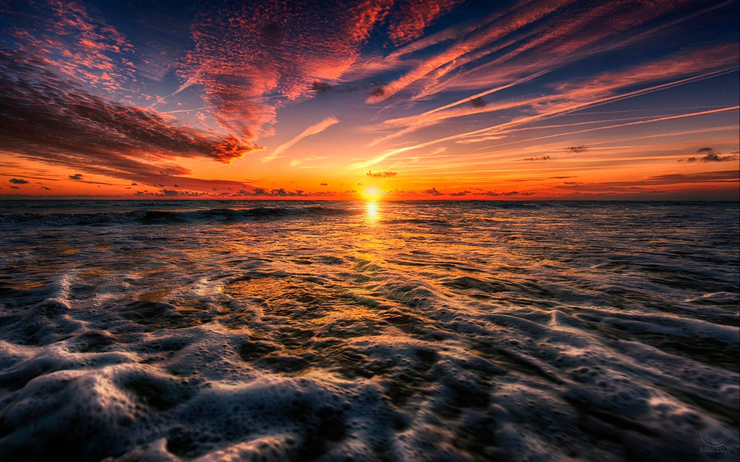 colorful wave and sunset