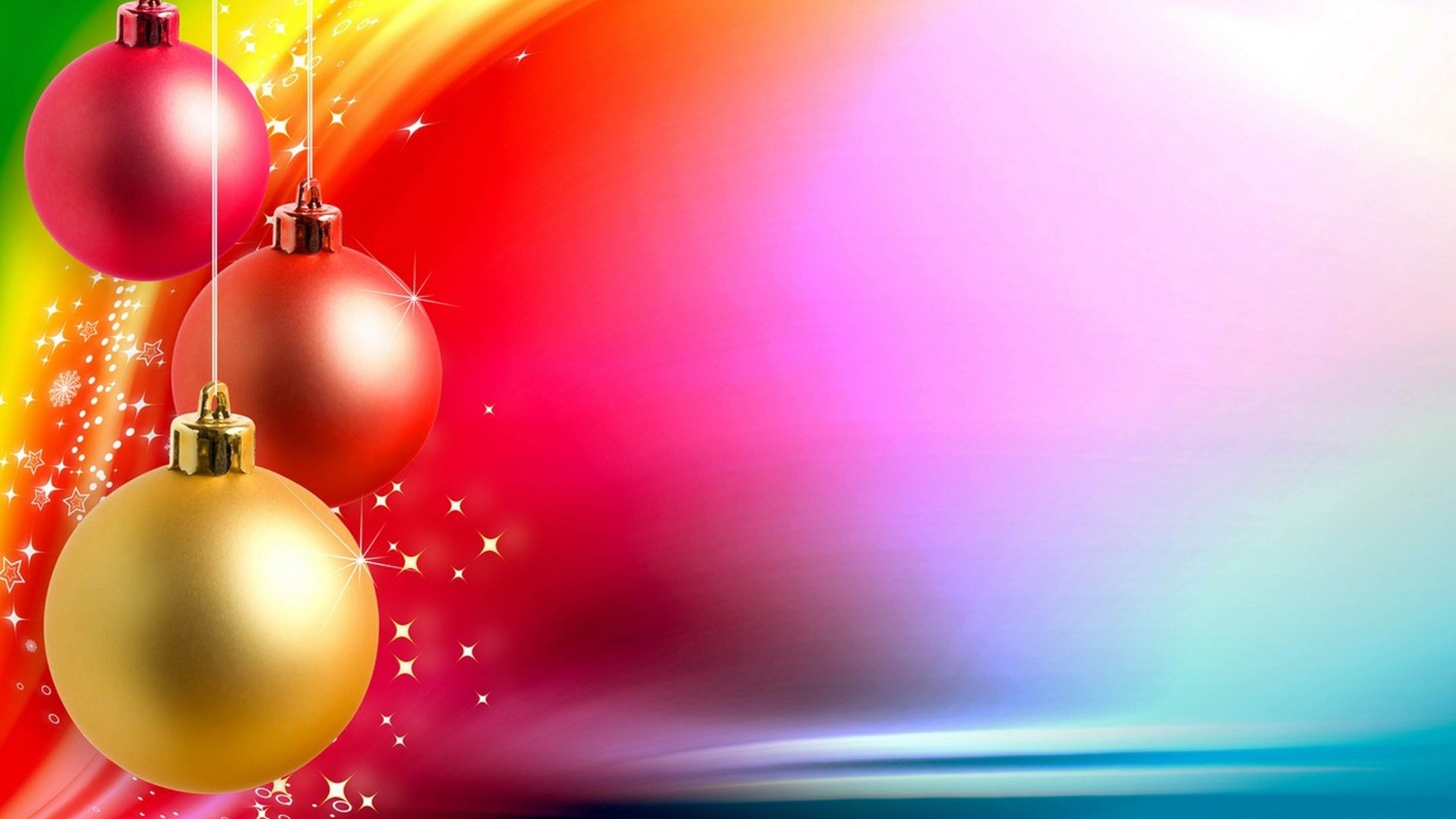 Colorful Christmas Background 4k Hd Wallpaper For Desktop : 